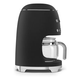 Smeg DCF02BLMEU Cafetera de filtro estilo años 50, Negro, 1.4L, 10 tazas, 1050W