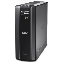 APC Inversor Back UPS Pro BR1500G-FR 1500VA / 865W para PC y Mac con Pantalla LCD y Protección de Red Gigabit Ethernet