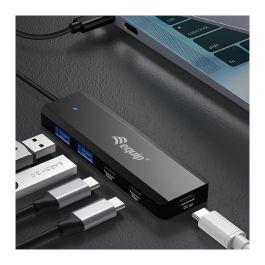 Equip Hub USB-C 3.2 Gen1 2xUSB-C 2xUSB-A Conector Alimentacion USB-C 5V/2A