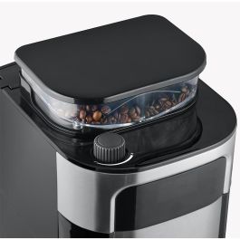 Severin KA 4814 Cafetera de filtro con molinillo integrado, para grano o molido, 8 tazas, 1000W, Negro/Acero Inox.