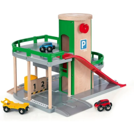 Brio World 33204 Garage Rail / Road para conectar carriles y carreteras, para coches, a partir de 3 años