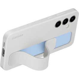 Samsung EF-GS721 Funda Standing Grip para Galaxy S24 FE Gris – Carcasa de Silicona con Soporte, Resistente a Golpes y Rayones