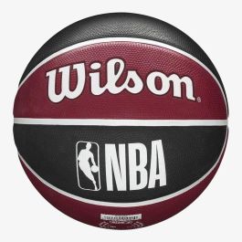Balón de Baloncesto Wilson NBA Tribute Miami Rojo Oscuro Caucho (Talla 7)
