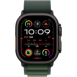 Apple Watch Ultra 2 GPS + Cellular 49mm Caja Titanio Negro Correa Alpine Loop Verde Oscuro Grande