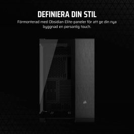 Corsair CC-9011283-WW Caja PC de torre media 6500X, aluminio negro/obsidiana