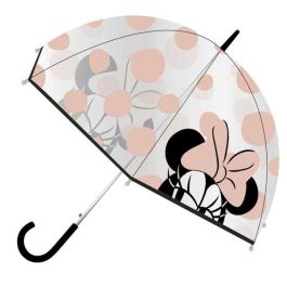Cerdá Paraguas Manual de Burbuja Transparente Minnie para Adultos 89 cm Diámetro Licencia Oficial 100% POE Rosa