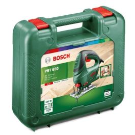 Bosch PST 650 CT Sierra de calar para cortes precisos rectos y curvos, compacta, ligera, de manejo cómodo y vibración mínima. Bosch PST 650 CT Sierra de calar para cortes precisos rectos y curvos, compacta, ligera, de manejo cómodo y vibración mínima.