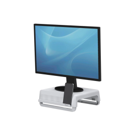 Fellowes Soporte Elevador Monitor 100016561 Breyta Series Blanco con 3 Ajustes de Altura y Diseño Moderno