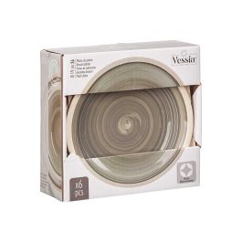Plato Postre Gres Gris Borde 19Cm Vessia (36 Unidades) Plato Postre Gres Gris Borde 19Cm Vessia (36 Unidades)