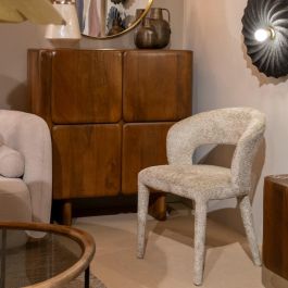 Silla Beige Tejido-Metal 55 X 60 X 80 cm