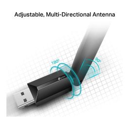 TP-LINK AC600 High Gain Wi-Fi Dual Band USB Adapter,433Mbps at 5GHz + 200Mbps at 2.4GHz, USB 2.0, 1