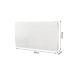 Radiador eléctrico fijo con inercia secado de cerámica 1500W Rubis oceánico - Fachada de vidrio - Blanco - NF Radiador eléctrico fijo con inercia secado de cerámica 1500W Rubis oceánico - Fachada de vidrio - Blanco - NF