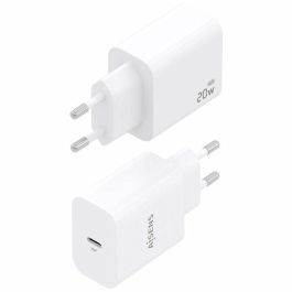 AISENS - CARGADOR GaN 20W, 1xUSB-C PD3.0, BLANCO