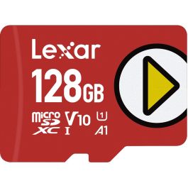 Lexar PLAY microSDXC UHS-I Card 128 GB Clase 10, LMSPLAY128G-BNNNG, 150 MB/s, U1, V10, Rojo