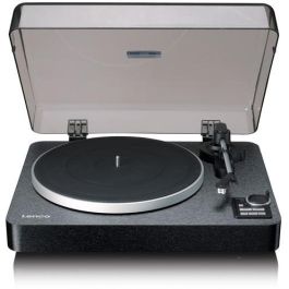 Lenco LBTA-165 Tocadiscos Automático de Tracción por Correa Negro Madera con Bluetooth y Preamplificador Phono Integrado