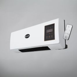 Calefactor PTC Ventilador 1500W Split de Pared Blanco con Control Remoto, Temporizador 24h y Termostato Regulable, hasta 25m2