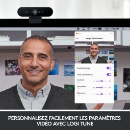 Logitech 960-001194 Webcam Brio Stream 4K HD Enfoque Automático HDR Micrófonos Cancelación Ruido Windows Hello