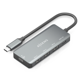 Aisens Hub USB-C A109-0945 3xUSB-A 2.0, 1xUSB-C 3.0, 1xUSB-C PD 100W Carga, Gris Precio: 11.94999993. SKU: B1KEPAG277