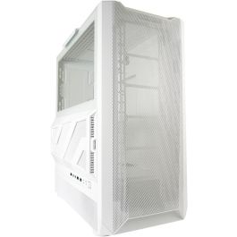 LC-Power Torre Gaming 900W ATX Lumaxx Light, PC Midi-Tower Blanco con Ventana de Vidrio Templado