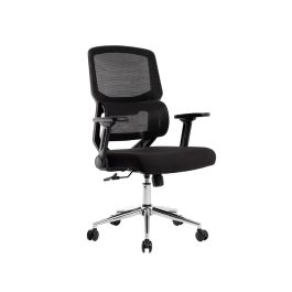 Silla Q-Connect Oficina Lucca Malla Base Metalica Alt Max 1090 Anc 700 Prof 650 Ruedas Premium Color Negro