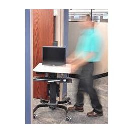 Ergotron WorkFit-C Single HD Carro multimedia Sit-Stand Workstation para monitor 30" 12.7kg Negro/Gris