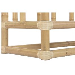 DKD Home Decor Sofá Tropical de Bambú y Ratán, Set de 4 Piezas, 135 cm Ancho x 70 cm Largo x 80 cm Alto