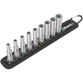 Wera 05004525001 Juego de Enchufes Belt A Deep 1 de 1/4" Métrico, 9 piezas: 5.5, 6, 7, 8, 10, 11, 12, 13 mm, 50 mm Precio: 80.50000046. SKU: B14CRDP9E8