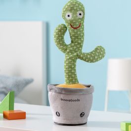 Cactus Bailarín y Parlanchín Recargable con Música y LED Multicolor Cacxi InnovaGoods