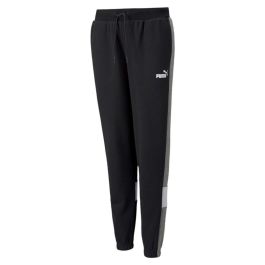 Pantalón Deportivo Infantil Puma Essential+ Colorblock Boy Negro