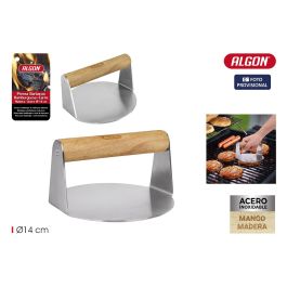 Prensa Hamburguesa-Carne Bbq Wood Algon Bbq (12 Unidades)