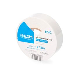 Edm Cinta aislante calidad supra blanca 25 m x 25 mm para electricidad
