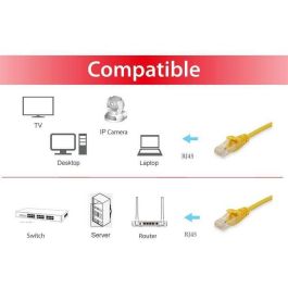 Equip Cable de red U/UTP Cat6 RJ45 a RJ45, 26 AWG, trenzado, pasadores chapados en oro