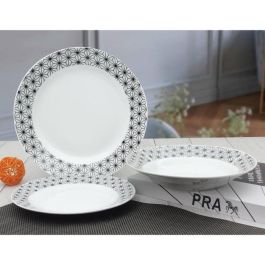 Servicio de mesa 18 piezas en porcelana formas geométricas en blanco y negro Precio: 42.89000001. SKU: B14VKLV8WK