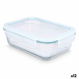 Fiambrera Vivalto C2-1500K Transparente Silicona Vidrio de Borosilicato 1,5 L 24,5 x 7,6 x 19 cm (12 Unidades)