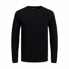 Camiseta de Manga Larga Hombre Jack & Jones ehill Knit Negro