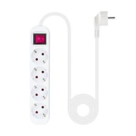 Nanocable 10.37.0004 Regleta con Interruptor, 4 Tomas de Corriente, Cable 1.4m, Protección Infantil, Toma de Tierra, 3680W, Blanca Nanocable 10.37.0004 Regleta con Interruptor, 4 Tomas de Corriente, Cable 1.4m, Protección Infantil, Toma de Tierra, 3680W, Blanca