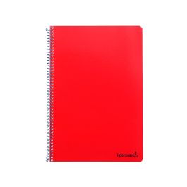 Cuaderno Espiral Liderpapel Folio Smart Tapa Blanda 80H 60 gr Cuadro 4 mm Con Margen Color Rojo 10 unidades