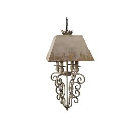 DKD Home Decor Lámpara de Techo de Metal Estilo Neoclásico 37.5x37.5x73.5 cm