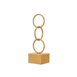 Figura Aros Oro Pequeño Giftdecor 12.5x40.5x12.5 cm - Metal (10 Unidades)