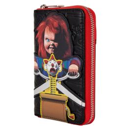 Loungefly Billetero Chucky Oficial - Cartera de Piel Vegana con Cremallera 10.16x15.24x2.54cm