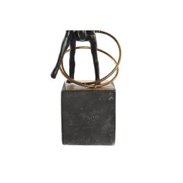 DKD Home Decor Figura de Decoración Gimnasta Moderno en Resina y Metal Negro Dorado Desmontable 14x42,5x17 cm