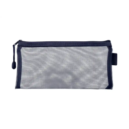 Liderpapel Bolsa Zipper Bag Poliéster Transpirable Multiusos Ticket 230x115 mm Azul Marino