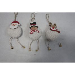 DKD Home Decor Decoración Colgante de Navidad Tradicional Blanco Rojo 3 x 7 x 24 cm (12 Unidades) Poliéster MDF Precio: 12.1242. SKU: B1AA98N4AB