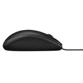 Logitech B100 Ratón Óptico USB Negro para Negocios, 800 DPI, Ergonómico Ambidextro, Conexión USB-A Plug & Play