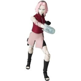Bandai Figura Anime Heroes Naruto Haruno, 20+ puntos de articulación, detalle increíble, 15.5x25.5x5.5 cm