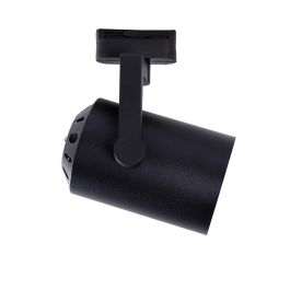 Foco de Carril Monofásico E27 Orientable PAR30/A65 Negro - Pack 2 Unidades para Iluminación de Tiendas y Comercios
