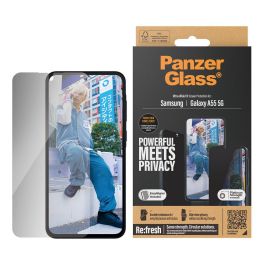 PanzerGlass P7358 Protector de Pantalla Privacidad para Samsung Galaxy A55 5G (6.6"), Anti-rayones, Gris, Filtro Vertical