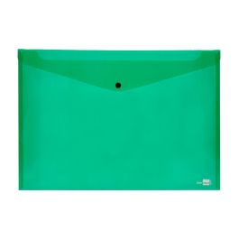 Carpeta Liderpapel Dossier Broche 44243 Polipropileno Din A3 Verde Translucido 10 unidades