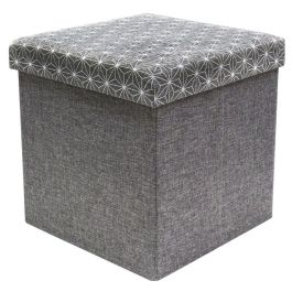 Home Deco Factory Caja-Puf Plegable Gris Medidas: 38x8 cm; h.38 cm Precio: 14.88999985. SKU: B1AKK69V6F