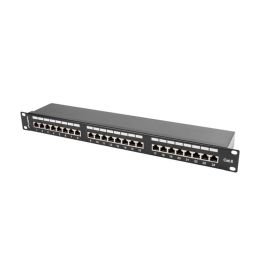 Lanberg Patch Panel 24 Puertos Cat6 RJ-45 Negro Metal 1U PPS6-1024-B